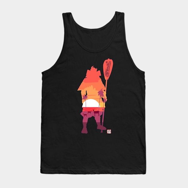 B-Nature Samurai Orange Tank Top by BennySensei